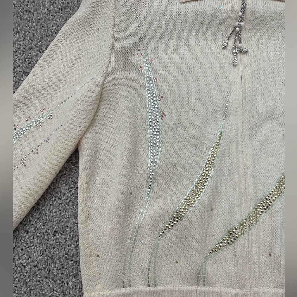 St. John Evening by Marie Gray Knit Zip up Jacket